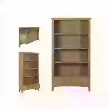 Oak Large Bookcase With Two Drawers